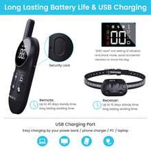 Load image into Gallery viewer, MASBRILL Dog Training Collar, Bark Collar with Remote, 2 in 1 Dog Automatic Anti Bark and Training Collar with 3 Training Modes, Up 1000ft Range, Waterproof Shock Collar for Medium Large Dogs