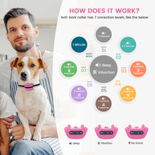 Load image into Gallery viewer, MASBRILL Small Dog Bark Collar, No Bark Collars Anti Barking Collar for Small Dogs Small Most Humane Stop Barking Collar Rechargeable Bark Collar with 7 Sensitivity and Intensity Beep Vibration (Pink)