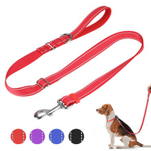 Load image into Gallery viewer, MASBRILL Reflective Dog Leash Adjustable Length (4-6 Feet) with Soft Padded Handle Nylon Dogs Leashes for Walking, Training Lead for Medium & Large Dogs, 1 Inch Wide,Blue