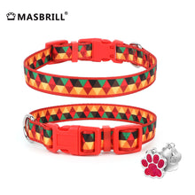 Load image into Gallery viewer, MASBRILL Dog Collar for Medium Dogs, Durable Nylon Dog Collars with Colorful Desige, Eyecatcher Looking and Comfortable Dog Collar