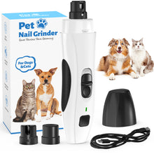 Load image into Gallery viewer, MASBRILL Dog Nail Grinder Upgraded - Professional 2-Speed Electric Rechargeable Pet Nail Trimmer Painless Paws Grooming & Smoothing for Small Medium Large Dogs & Cats