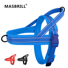 Load image into Gallery viewer, MASBRILL Reflective Dog Harness No Pull No Choking with Handle, Breathable Mesh Padded Dog Chest Adjustable Dog Harness
