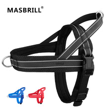Load image into Gallery viewer, MASBRILL Reflective Dog Harness No Pull No Choking with Handle, Breathable Mesh Padded Dog Chest Adjustable Dog Harness