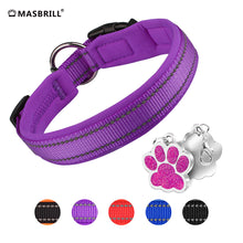 Load image into Gallery viewer, MASBRILL Dog Collar for Small Medium Large Dog with Tag Reflective Soft Neoprene Padded Breathable and Adjustable Collar, Odour Resistant and Fast Drying