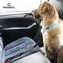 Load image into Gallery viewer, MASBRILL Dog Car Seat Belt, Retractable Dog Car Seatbelts, Adjustable Pet Seat Belt for Vehicle, Nylon Pet Safety Seat Belts Heavy Duty & Elastic & Durable Car Harness for Dogs