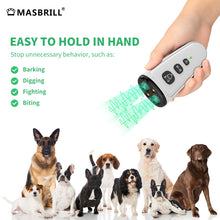 Load image into Gallery viewer, MASBRILL Ultrasonic Dog Barking Control Devices - Dog Training - Anti Barking Device for Small Medium Large Dogs Outdoor - Stop Barking Devices 16.4 Ft Range - Dog Bark Deterrent Devices Indoor