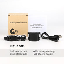 Load image into Gallery viewer, MASBRILL Small Dog Bark Collar, No Bark Collars Anti Barking Collar for Small Dogs Small Most Humane Stop Barking Collar Rechargeable Bark Collar with 7 Sensitivity and Intensity Beep Vibration Black