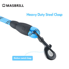 Load image into Gallery viewer, MASBRILL Dog Leash for Medium and Large Dogs with Comfortable Padded Handle Strong Leash with Highly Reflective Threads 5FT-Blue