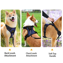 Load image into Gallery viewer, MASBRILL Reflective Dog Harness No Pull Dog Vest Harness with Handle, Breathable Padded Dog Chest Harness Adjustable for Medium Dog-Blue