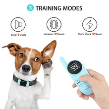 Load image into Gallery viewer, MASBRILL Dog Shock Collar with Remote, Rechargeable Dog Training Collar for Medium Large Dogs, Waterproof Shock Collar with 3 Training Modes, Up to 1000Ft Blue