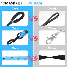 Load image into Gallery viewer, MASBRILL Dog Leash for Medium and Large Dogs with Comfortable Padded Handle Strong Leash with Highly Reflective Threads 5FT-Blue