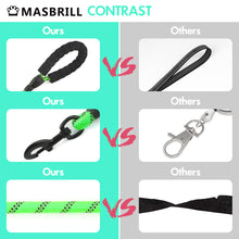 Load image into Gallery viewer, MASBRILL Dog Leash for Medium and Large Dogs with Comfortable Padded Handle Strong Leash with Highly Reflective Threads 5FT-Blue