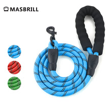 Load image into Gallery viewer, MASBRILL Dog Leash for Medium and Large Dogs with Comfortable Padded Handle Strong Leash with Highly Reflective Threads 5FT-Blue