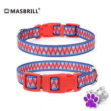 Load image into Gallery viewer, MASBRILL Dog Collar for Medium Dogs, Durable Nylon Dog Collars with Colorful Desige, Eyecatcher Looking and Comfortable Dog Collar