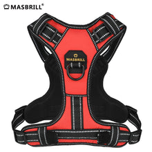 Load image into Gallery viewer, MASBRILL Reflective Dog Harness No Pull Dog Vest Harness with Handle, Breathable Padded Dog Chest Harness Adjustable for Medium Dog-Blue