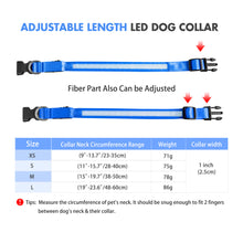 Load image into Gallery viewer, MASBRILL LED Dog Collars Flashing Light Up Dog Collar Rechargeable and Safety Night Glowing Dog Collar for Small Medium Large Dogs Blue