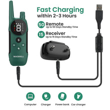 Load image into Gallery viewer, MASBRILL Dog Shock Collar 2 Remotes, Waterproof Rechargeable Electric Dog Training Collar with Remote, 2000Ft 3 Modes Beep Vibration Safe Shock