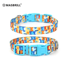Load image into Gallery viewer, MASBRILL Dog Collar for Medium Dogs, Durable Nylon Dog Collars with Colorful Desige, Eyecatcher Looking and Comfortable Dog Collar