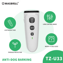 Load image into Gallery viewer, MASBRILL Ultrasonic Anti-Bark Dog Training Equipment and Ultrasonic Dog Repeller, Barking Control Devices Handheld and Portable Dog Bark Deterrent Devices