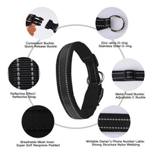 Load image into Gallery viewer, MASBRILL Dog Collar for Small Medium Large Dog with Tag Reflective Soft Neoprene Padded Breathable and Adjustable Collar, Odour Resistant and Fast Drying