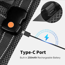 Load image into Gallery viewer, MASBRILL Light Up Dog Harness, Reflective Led Dog Harness Glow-in-The-Dark for Night Walking, USB Rechargeable Lighted Dog Safety Vest for Medium Dogs, Adjustable Soft Mesh No Pull Dog Harness