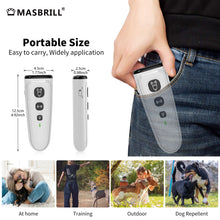 Load image into Gallery viewer, MASBRILL Ultrasonic Anti-Bark Dog Training Equipment and Ultrasonic Dog Repeller, Barking Control Devices Handheld and Portable Dog Bark Deterrent Devices