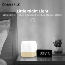 Load image into Gallery viewer, MASBRILL Touch Sensor Night Light, Bedside Lamp Warm Light and White Light 2 in 1, Dimmable Kindergarten Night Light, Rechargeable Bedside Mini Table Lamps