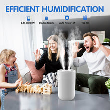 Load image into Gallery viewer, MASBRILL Humidifier for Room, 2L Cool Mist Quiet Humidifier for Baby, Humidifiers for Bedroom Large Room Whole House -White