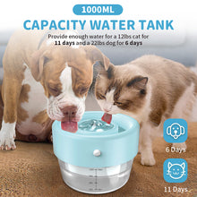 Load image into Gallery viewer, MASBRILL Cat Fountain Water Fountain, 1L Automatic Pet Water Fountain, Cat Dog Water Dispenser with Auto Power Off Pump, Ultra Quiet Pet Drinking Fountain for Cats, Dogs
