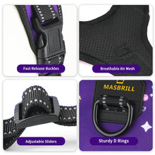 Load image into Gallery viewer, MASBRILL No Pull Dog Harness, Reflective Dog Vest with Handle No Choke Soft Padded Dog Harness for Small Medium Large Dog