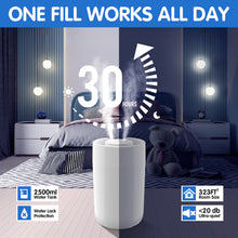 Load image into Gallery viewer, MASBRILL Humidifier for Room, 2L Cool Mist Quiet Humidifier for Baby, Humidifiers for Bedroom Large Room Whole House -White