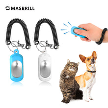 Load image into Gallery viewer, MASBRILL Dog Clicker for Training, Dog Training Clicker with Wrist Strap,Lightweight Easy to Use, Pet Training Clicker for Cats Puppy Bird Horse Behavioral Training-2 Pack
