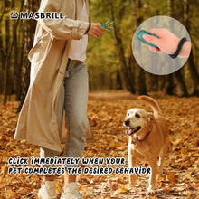 Load image into Gallery viewer, MASBRILL Dog Clicker for Training, Dog Training Clicker with Wrist Strap,Lightweight Easy to Use, Pet Training Clicker for Cats Puppy Bird Horse Behavioral Training-2 Pack