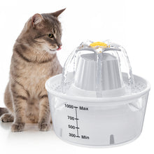 Load image into Gallery viewer, MASBRILL Pet Fountain - Cat Water Fountain Indoor, Automatic Water Fountain for Cats and Dogs,25oz/1000ml Cat Dog Water Dispenser with Measuring Scale and Filter White
