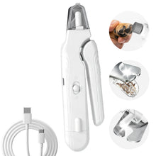 Load image into Gallery viewer, MASBRILL 2-in-1 Pet Nail Clippers &amp; Grinder with LED Light and Protective Guard, USB Rechargeable, Safe Nail Care for Small to Large Dogs and Cats, Beginner Friendly
