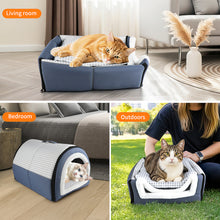 Load image into Gallery viewer, MASBRILL 2-in-1 Dog Bed &amp; Cat Bed with Soft Plush Entrance – Pet House for Indoor Puppy and Kittens with Anti-Slip Bottom, Foldable &amp; Waterproof
