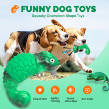 Load image into Gallery viewer, MASBRILL Dog Toys for Aggressive Chewers, Durable Chameleon Chew Toys for Small to Large Breeds-Interactive Toys with Fun Squeaky Sound for Boredom,Beef Flavor
