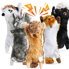 Load image into Gallery viewer, MASBRILL Dog Squeaky Toys, 5 PCS Crinkle Plush Dog Toys ,Stuffless Puppy Toys for Boredom,Teething and Chewing, Best Birthday Gift for Puppy to Large Size Breeds
