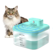 Load image into Gallery viewer, MASBRILL Wireless Cat Water Fountain 60oz/2L Automatic Water Dispenser For Pets Battery Operated Infrared Induction Pet Fountain BPA-Free
