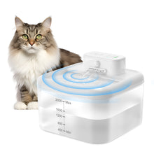 Load image into Gallery viewer, MASBRILL Wireless Cat Water Fountain 60oz/2L Automatic Water Dispenser For Pets Battery Operated Infrared Induction Pet Fountain BPA-Free
