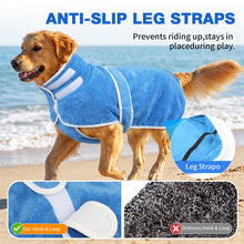 Load image into Gallery viewer, MASBRILL Dog Drying Towel for Small to Large Dogs, Absorbent Pet Bathrobe Coat with Adjustable Strap, Quick Dry Dog Towel for After Bath &amp; Swim &amp; Cold Weather
