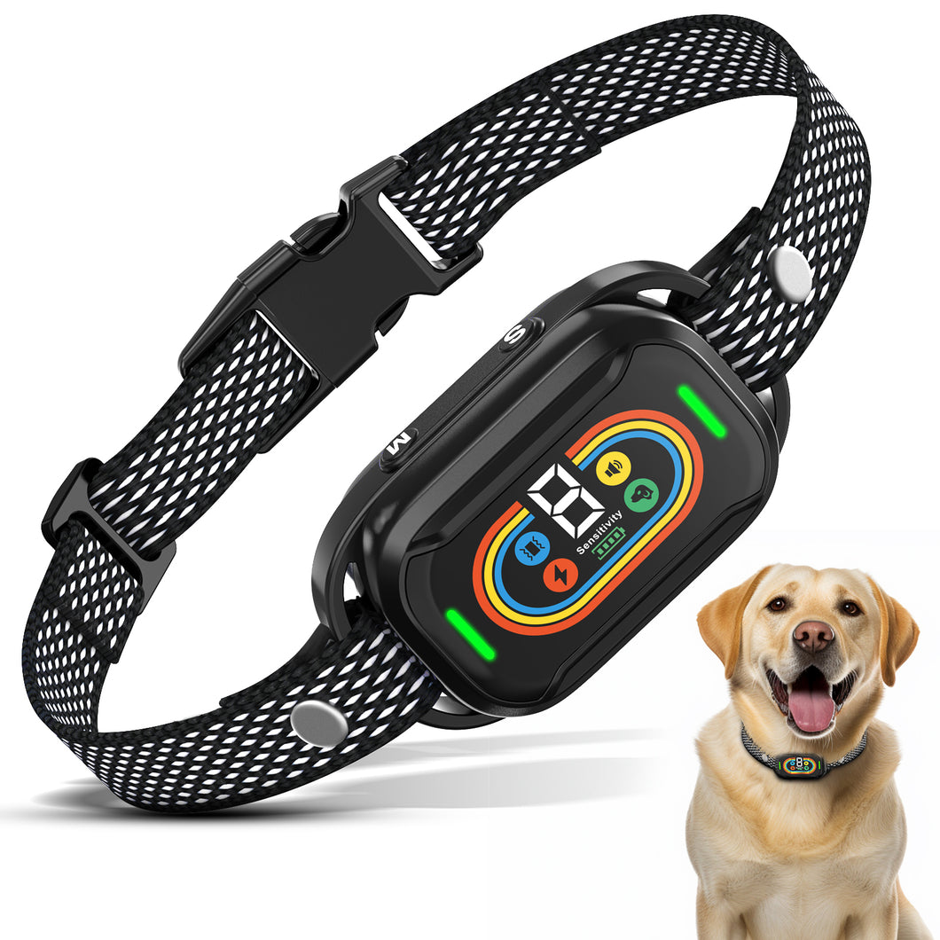 MASBRILL Dog Bark Shock Collar for Large Medium Small Dogs,Smart Bark Collar,Rechargeable Anti Barking Training Collar with 7 Adjustable Sensitivity, with Beep Vibration