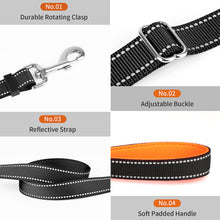 Load image into Gallery viewer, MASBRILL Reflective Dog Leash Adjustable Length (4-6 Feet) with Soft Padded Handle Nylon Dogs Leashes for Walking, Training Lead for Medium &amp; Large Dogs, 1 Inch Wide,Blue
