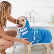 Load image into Gallery viewer, MASBRILL Dog Drying Towel for Small to Large Dogs, Absorbent Pet Bathrobe Coat with Adjustable Strap, Quick Dry Dog Towel for After Bath &amp; Swim &amp; Cold Weather
