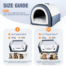 Load image into Gallery viewer, MASBRILL 2-in-1 Dog Bed &amp; Cat Bed with Soft Plush Entrance – Pet House for Indoor Puppy and Kittens with Anti-Slip Bottom, Foldable &amp; Waterproof
