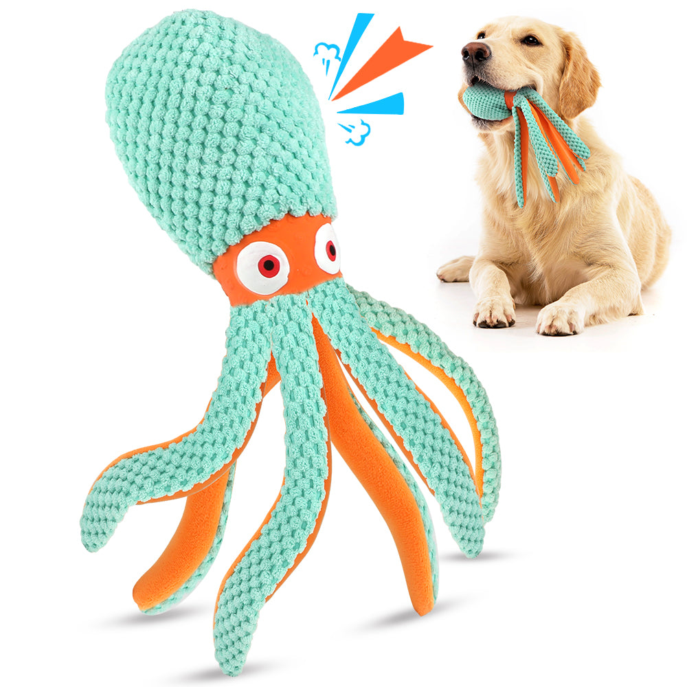 MASBRILL Squeaky Dog Toys, Octopus Toys for Aggressive Chewers - Dog Toys to Keep Them Busy for Small, Medium, and Large Dogs, Crinkle Puppy Toys