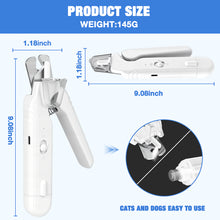 Load image into Gallery viewer, MASBRILL 2-in-1 Pet Nail Clippers &amp; Grinder with LED Light and Protective Guard, USB Rechargeable, Safe Nail Care for Small to Large Dogs and Cats, Beginner Friendly
