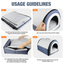 Load image into Gallery viewer, MASBRILL 2-in-1 Dog Bed &amp; Cat Bed with Soft Plush Entrance – Pet House for Indoor Puppy and Kittens with Anti-Slip Bottom, Foldable &amp; Waterproof
