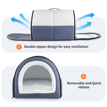 Load image into Gallery viewer, MASBRILL 2-in-1 Dog Bed &amp; Cat Bed with Soft Plush Entrance – Pet House for Indoor Puppy and Kittens with Anti-Slip Bottom, Foldable &amp; Waterproof
