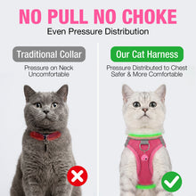 Load image into Gallery viewer, MASBRILL Cat &amp; Dog Harness and Leash Set, Reflective Escape-Proof No-Pull Soft Vest, Easy to Wear for Walking, Traveling, Includes Pet Bells
